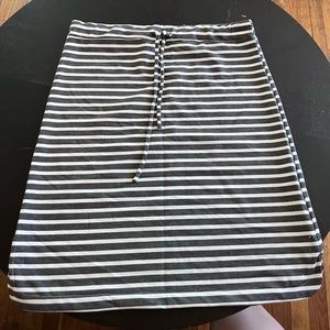 Mid Length Striped Skirt
